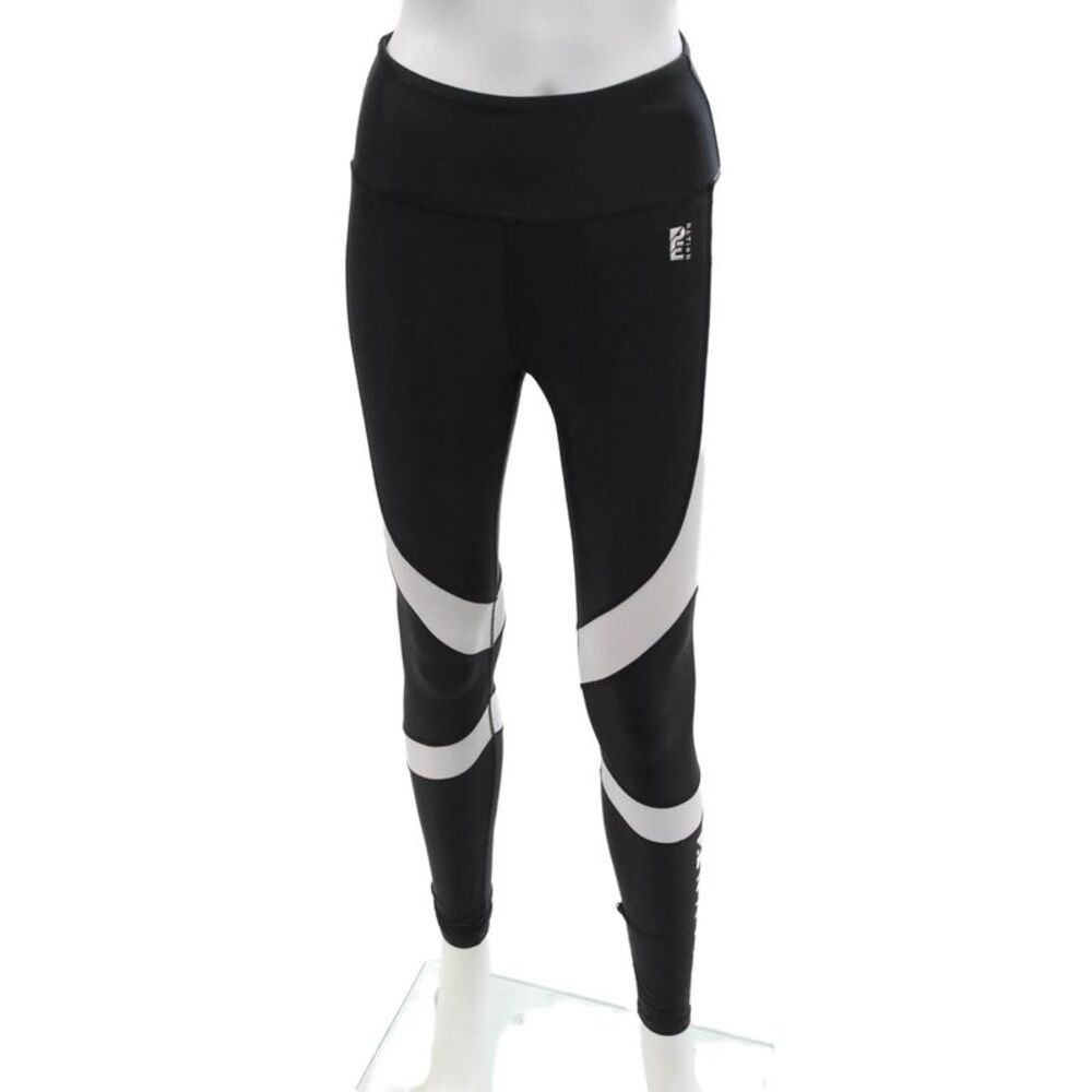 PE Nation Womens Stretch Two-Tones Activewear Leggings Black Size XS